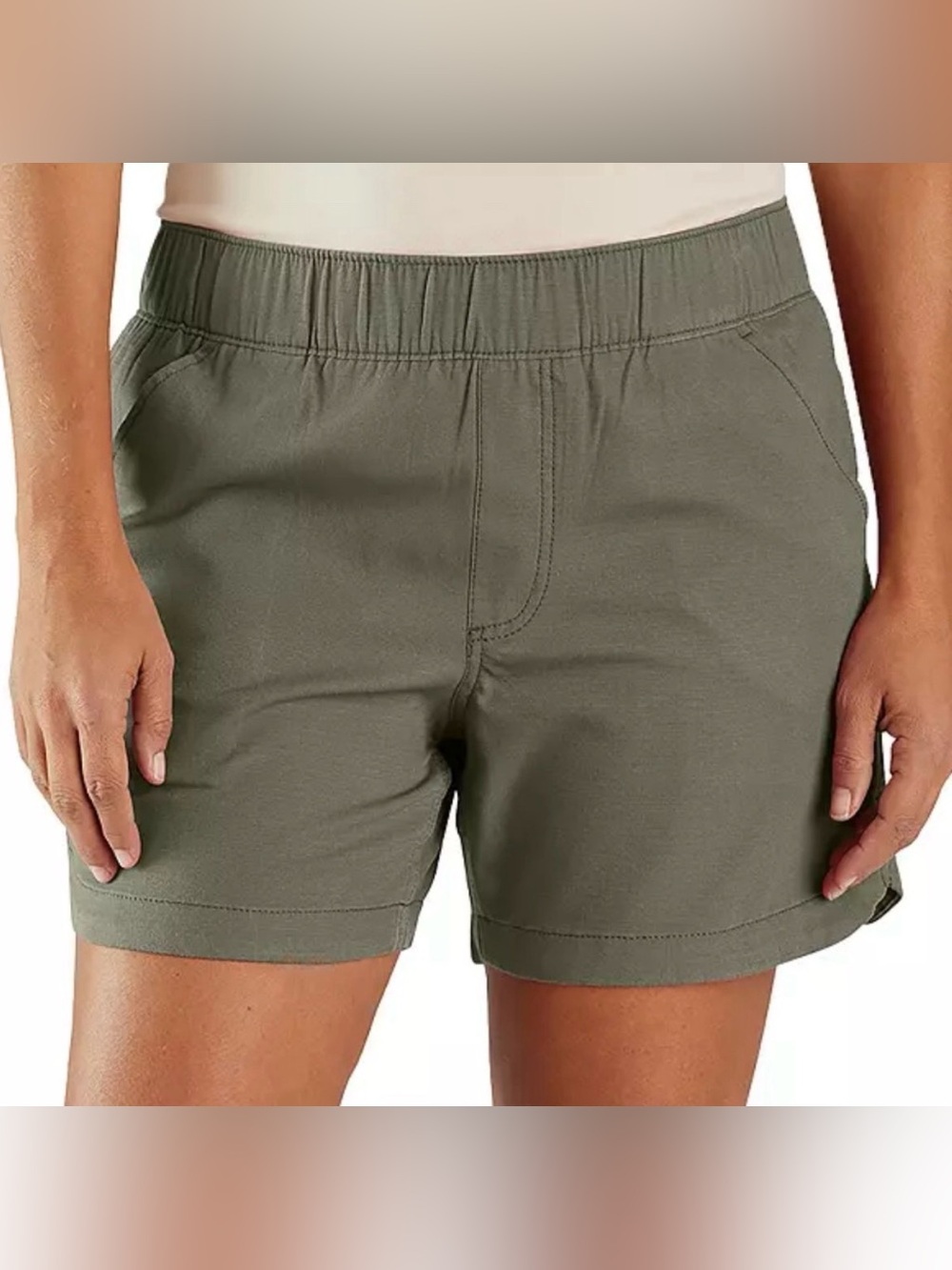 🫒Carhartt Force Women’s Relaxed Fit Ripstop Work Shorts Olive Green XL (106199)
